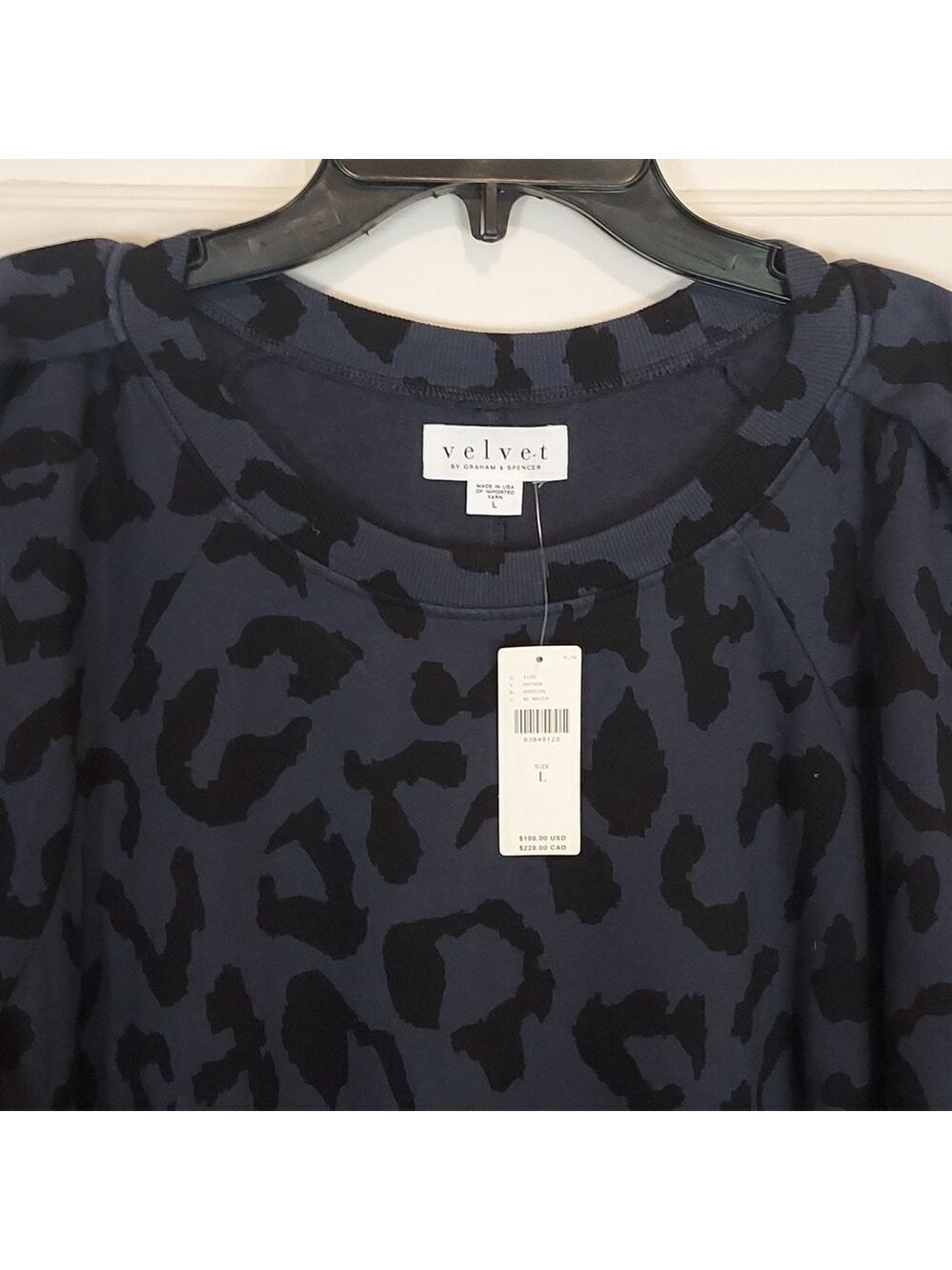 Velvet Graham Spencer Leopard Puff Sleeve Tunic Dress - Picture 5 of 12